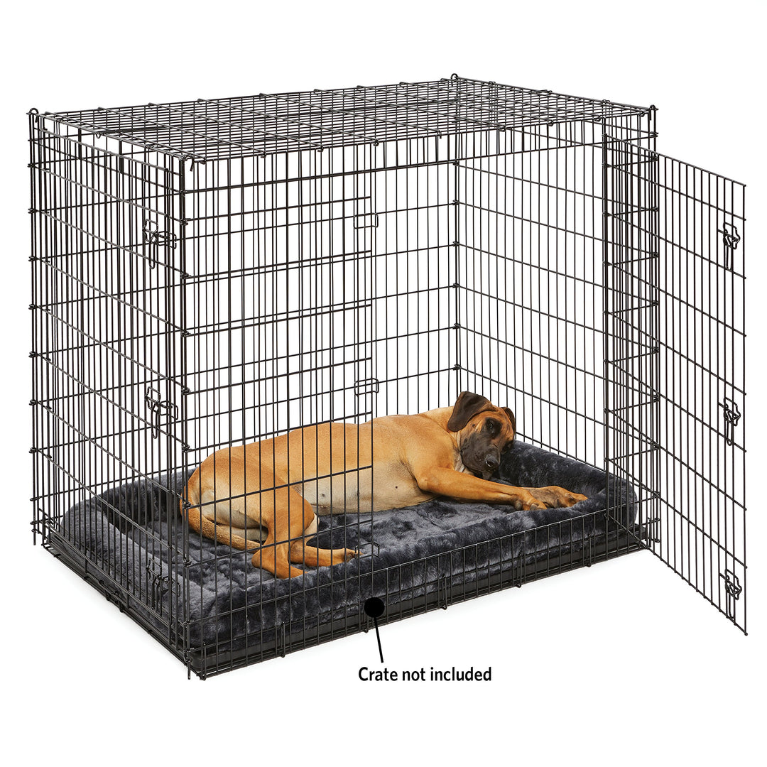 Midwest Homes for Pets 54L-Inch Gray Dog Bed or Cat Bed w/Comfortable Bolster | Ideal for Giant Dog Breeds (Great Dane/Mastiff) &amp; Fits a 54-Inch Dog Crate