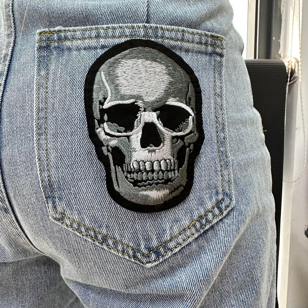 Zittop Skull Patch DIY Horror Applique Embroidered Sew 