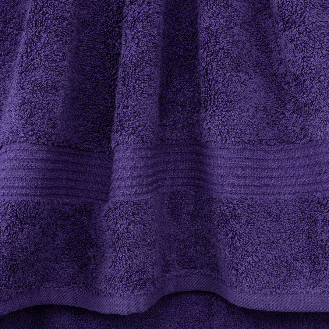 Bath Towels for Bathroom, 100% Cotton 4 Piece Turkish Bath Towel Set, Soft Plush Towels Clearance Bathroom Set, Purple Bath Towels