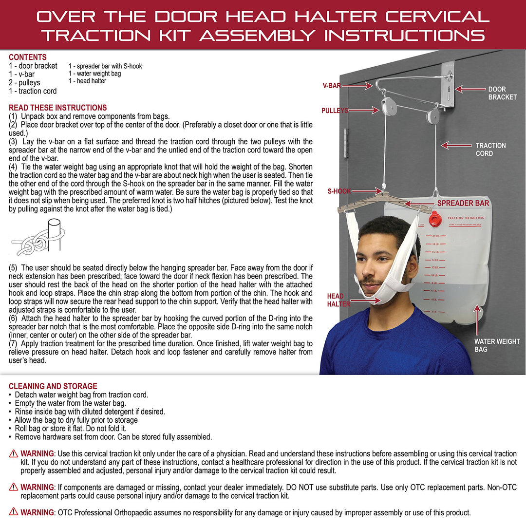OTC Over Door Cervical Traction Kit, Neck Disk Relief, 
