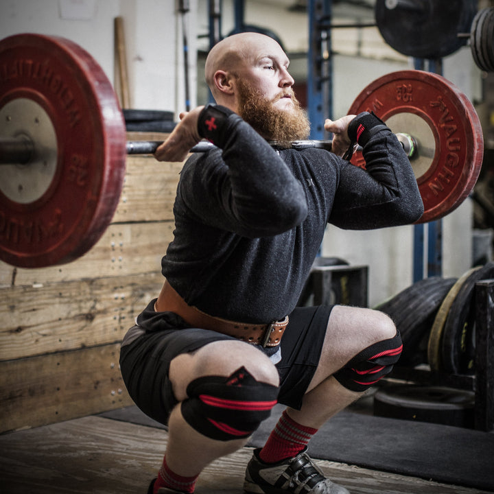 Red Line 78-Inch Knee Wraps for Weightlifting (Pair) , Black