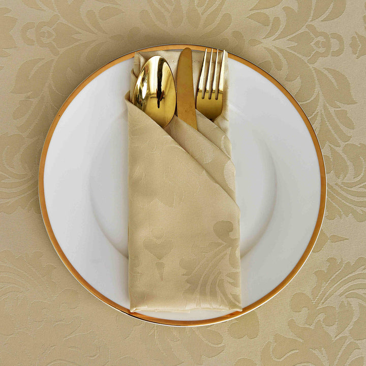 maxmill Jacquard Cloth Napkins 20 x 20 Inch Damask Patt