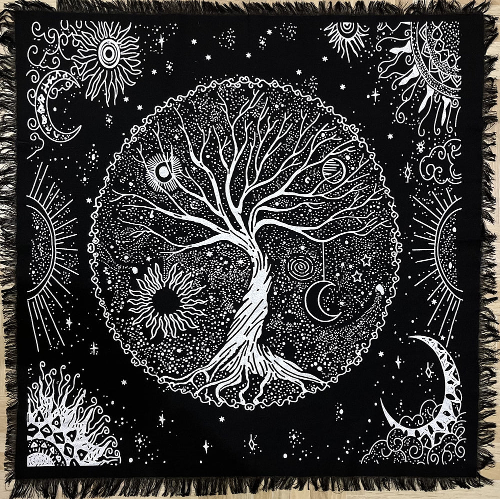Indian Consigners Tree of Life Altar Cloth Tapestry Tab