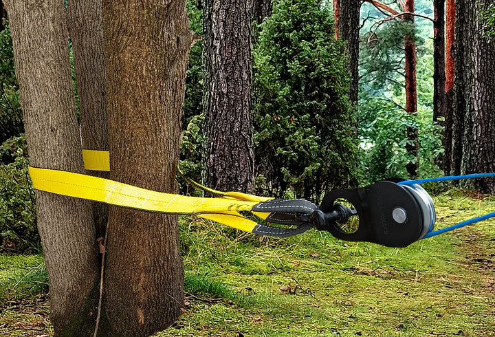 3 inch, 8 Foot Tree Saver, Winch Strap, Tow Strap 30,000 Pound Capacity Yellow