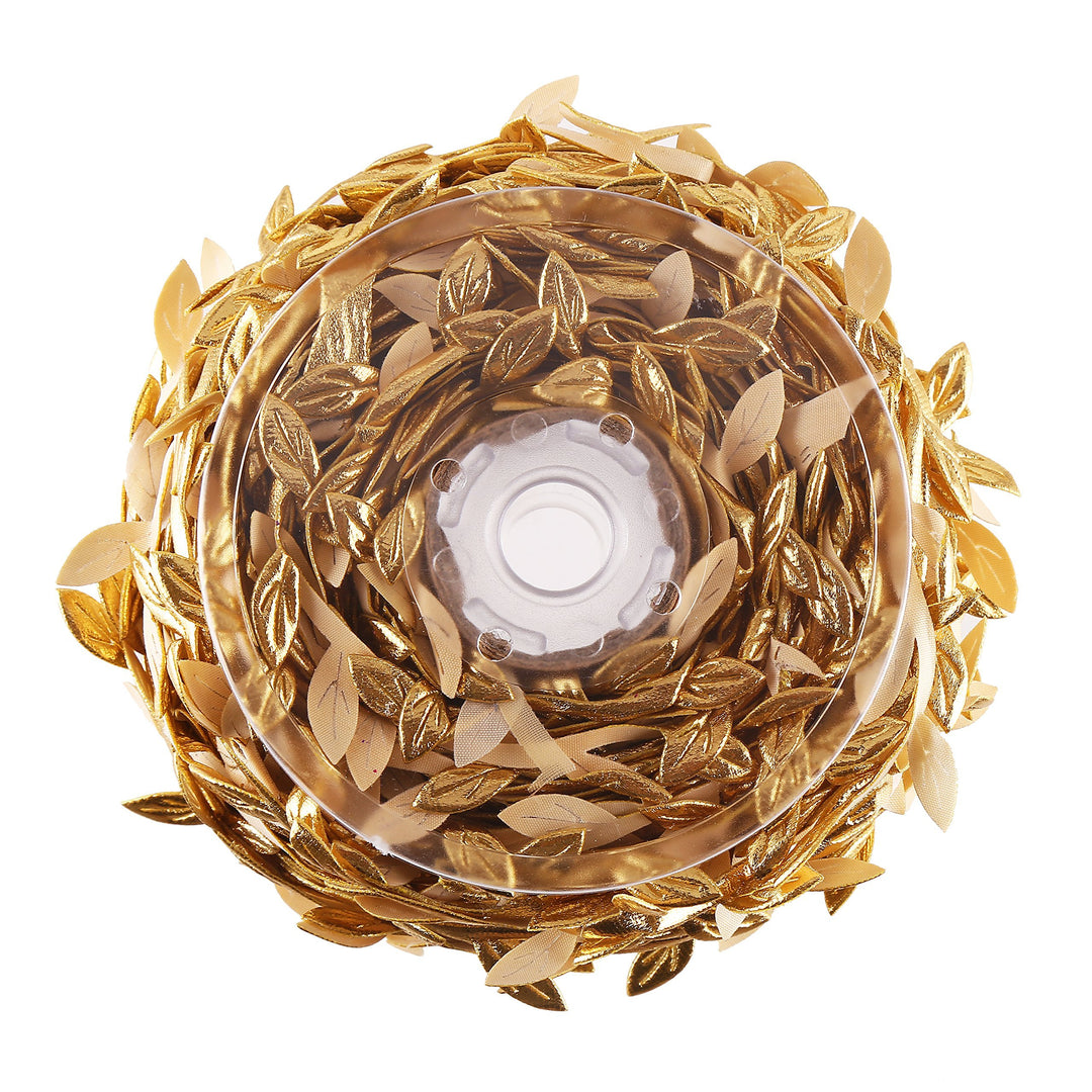 DECORA 36 Yards Artificial Gold Leaf Ribbon Trim for Wr