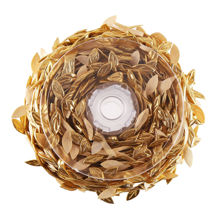 DECORA 36 Yards Artificial Gold Leaf Ribbon Trim for Wr