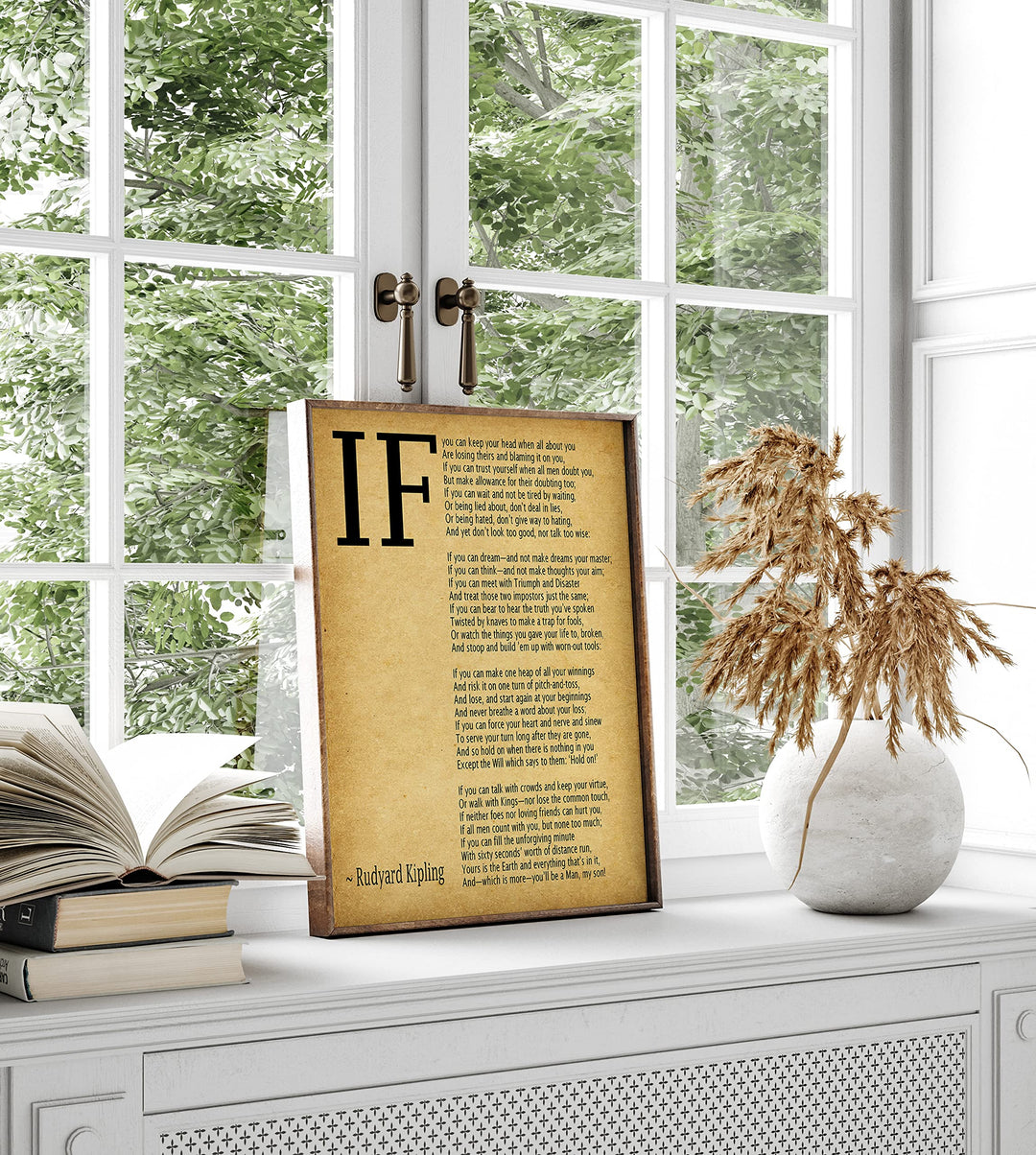 IF Poem Art Print IF Poem by Rudyard Kipling Art Print IF Poster If Poem Poster If Poem Print If Poem Wall Art If you can If by Kipling Poem (8.3 x 11.7 (A4), Vintage)