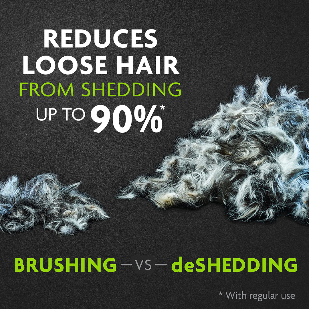 Medium Dog Undercoat deShedding Tool, Short Hair, Reduces Loose Hair from Shedding