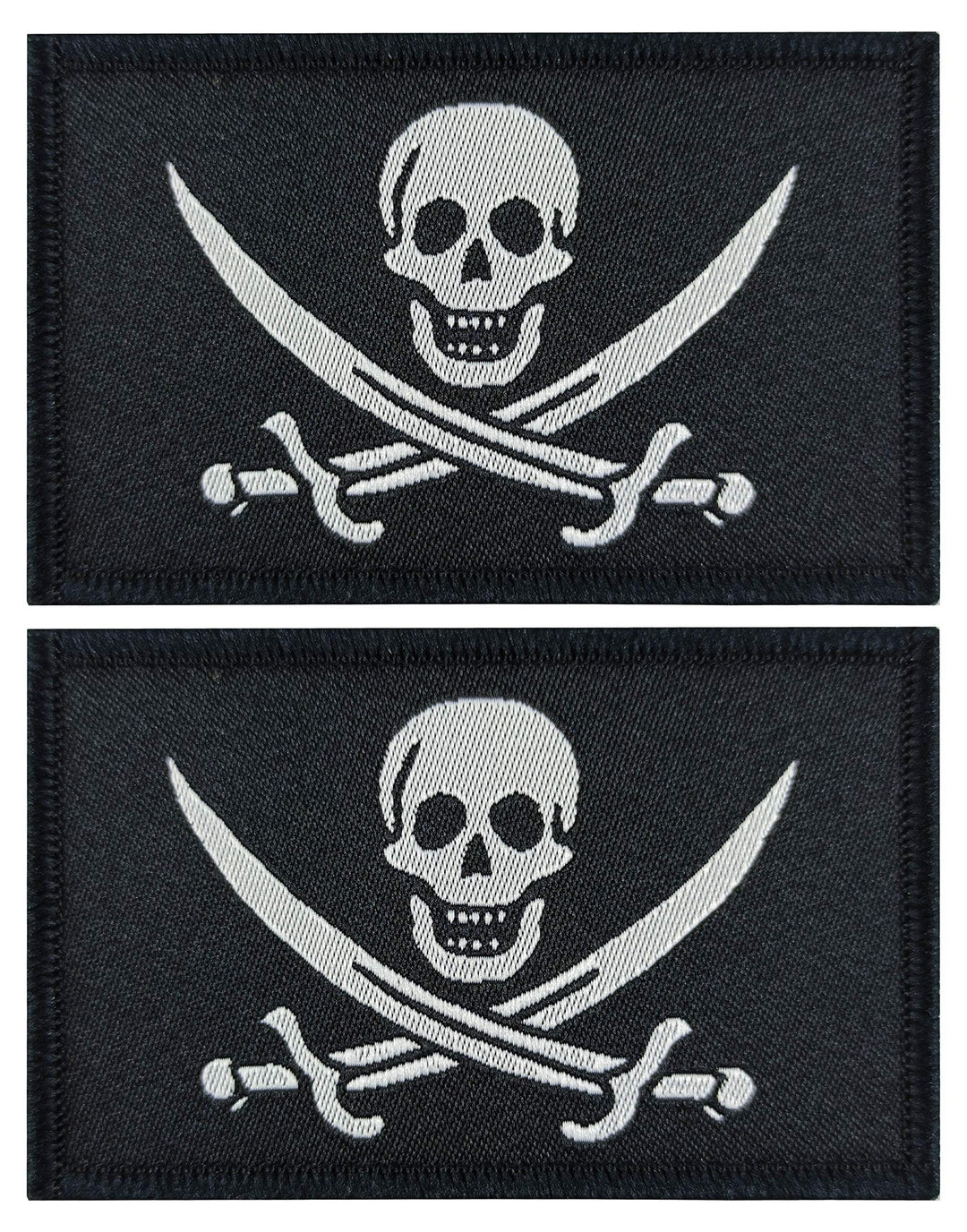 2 Pack Pirate Jack Rackham Flag Patch Pirate Skull Flags Tactical Patch Pride Flag Patch for Clothes Hat Patch Team Military Patch