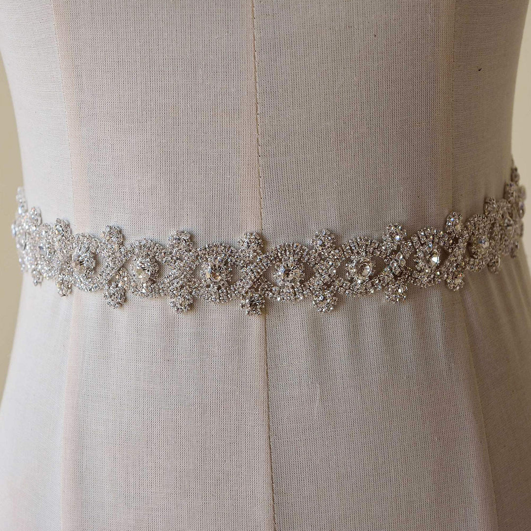 Sparkling Crystal Sash Belt Trimming Rhinestone Appliqu