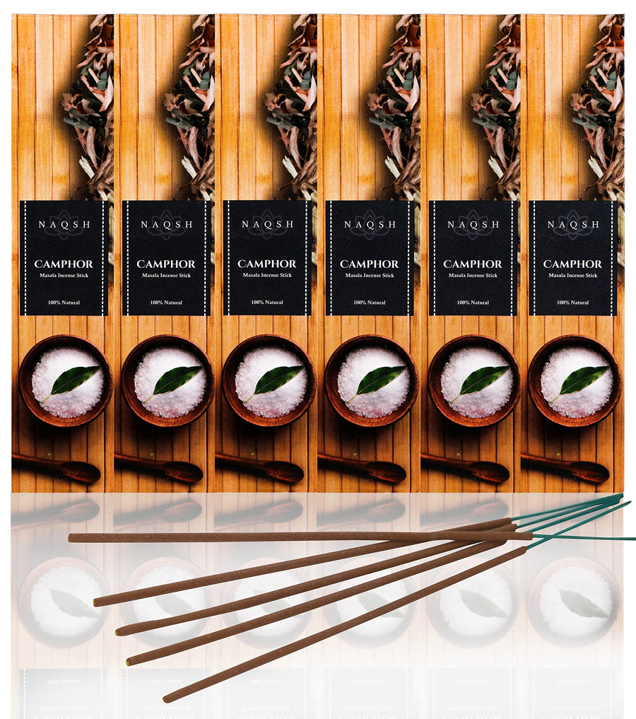 Incense Sticks with Wooden Burner Natural Relaxing | Aromatherapy Incense for Air Purifier, Mind & Spirit & Ritualistic Fragrance | Gift Set (Set of 6 Packs - Total 120 Sticks)