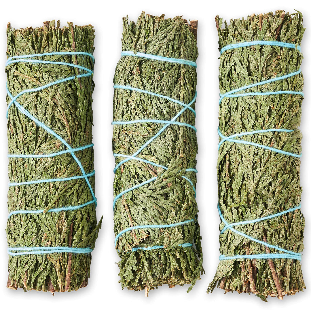 6 Pack Cedar Smudge Sticks - Hand Made, Grown Naturally and Sustainably - for Smoke Cleanse, Smudging, Smudge Kits, Home or Office Purification