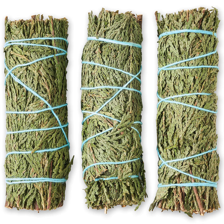 6 Pack Cedar Smudge Sticks - Hand Made, Grown Naturally and Sustainably - for Smoke Cleanse, Smudging, Smudge Kits, Home or Office Purification