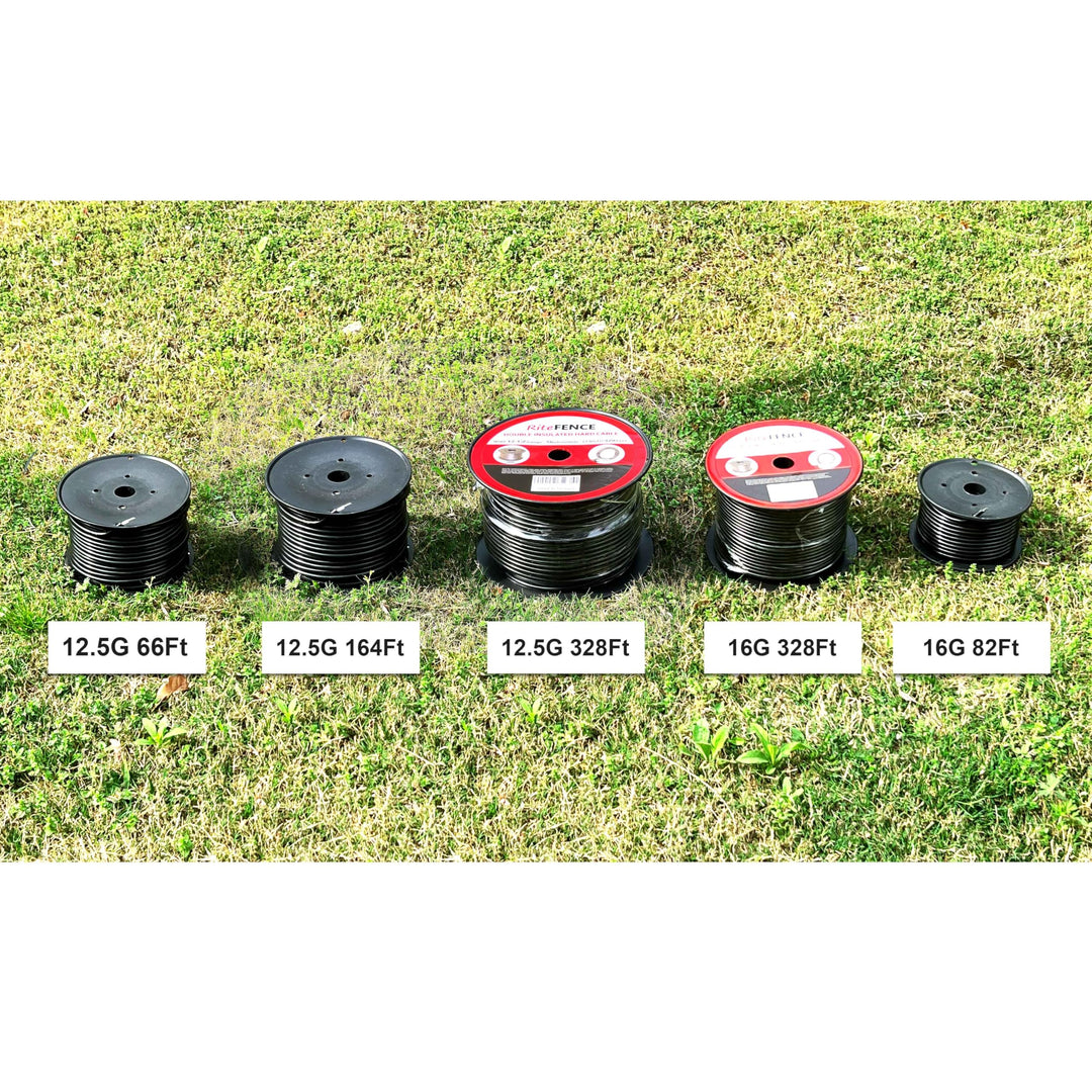 Electric Fence Double Insulated Underground Hard Cable (164Ft, 12-1/2Gauge)