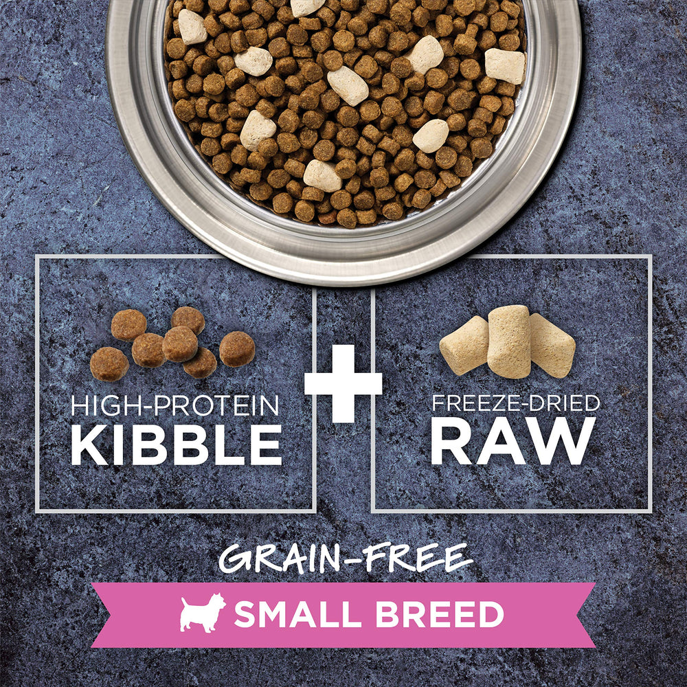 Raw Boost Small Breed, Natural Dry Dog Food with Freeze Dried Pieces, Grain Free Recipe - Real Chicken, 10 lb. Bag