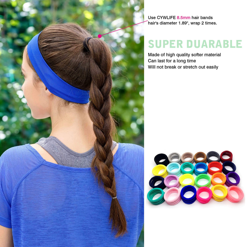 Hair Ties Rubber Bands for Women Girls Thick Curly Hair