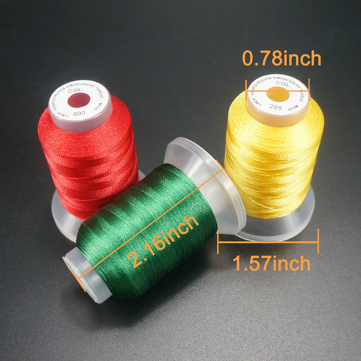 40 Brother Colors Polyester Embroidery Machine Thread Kit 500M (550Y) each Spool for Brother Babylock Janome Singer Pfaff Husqvarna Bernina Embroidery and Sewing Machines