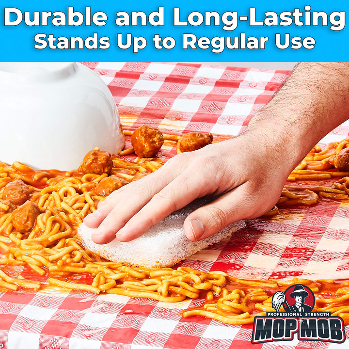 Non-Scratch, Super Long-Lasting Scrubbing Pad 5 pk, 10x4.5in. Best Reusable Multipurpose Scouring Sponge for Home Surfaces. Perfect Pro Grade Multi-Surface Scrubber Pads for Light-Duty Indoor Cleaning