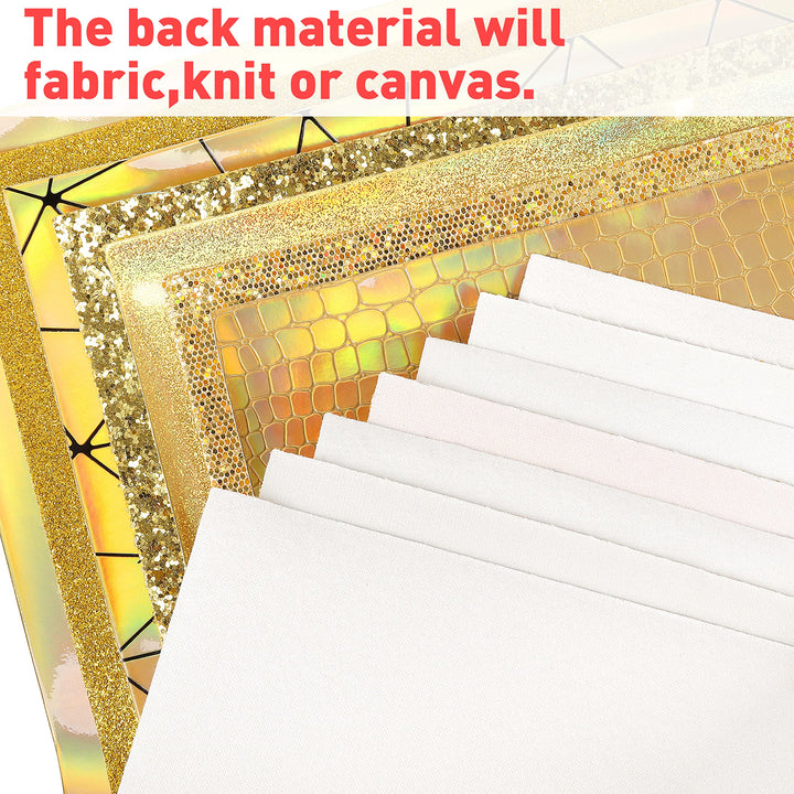 ZAIONE Gold Faux Leather Sheets: 7Pcs 8x12Inch Glitter 
