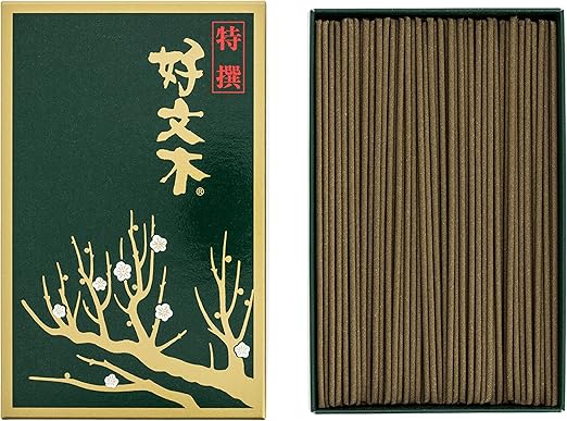 Kobunboku Japanese Incense Tokusen (Premium) Regular Box of 500 Sticks, Black