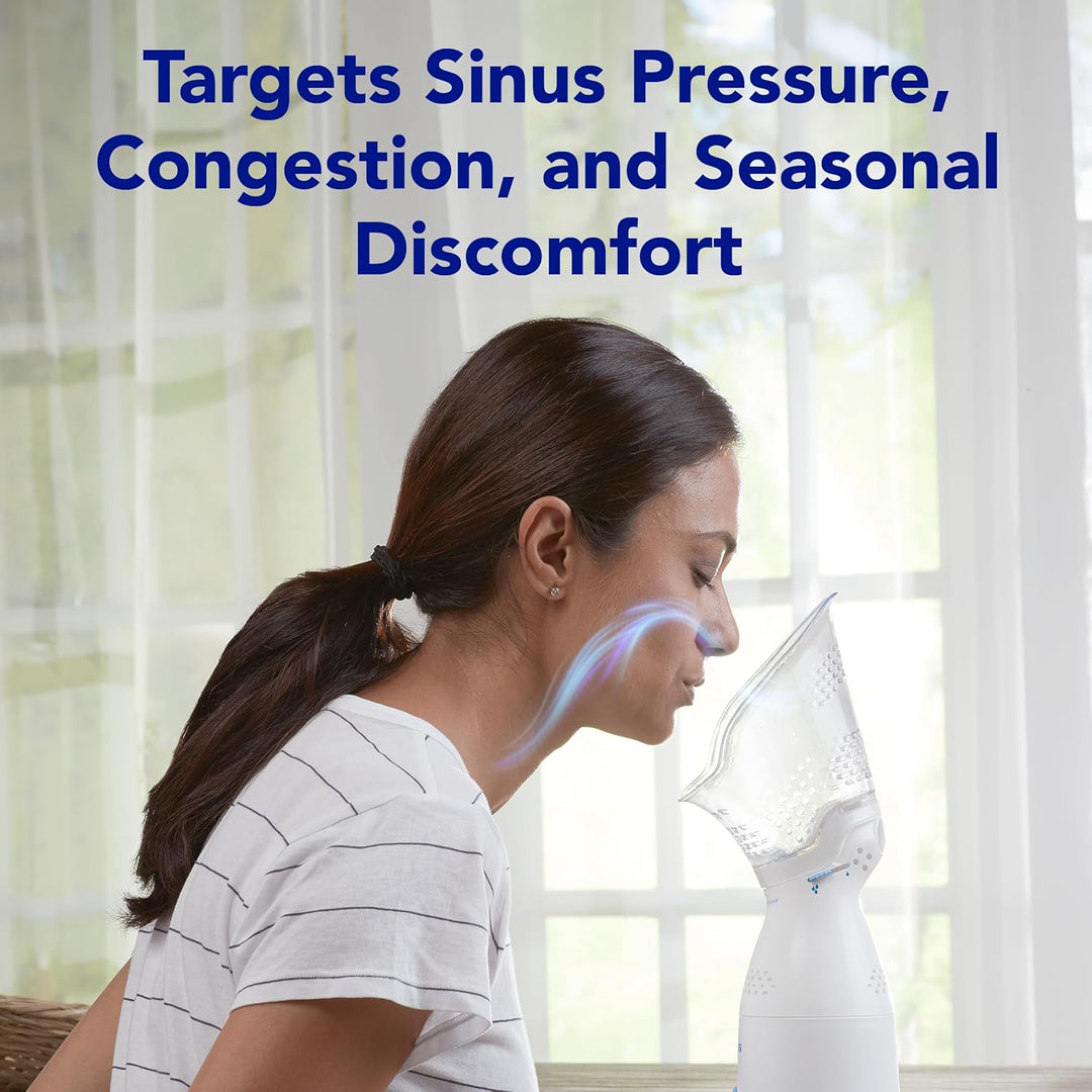 Vicks Personal Sinus Steam Inhaler with Soft Face Mask – Face Humidifier with Targeted Steam - Aids with Sinus Problems, Congestion and Cough, Works With Vicks VapoPads (not included)